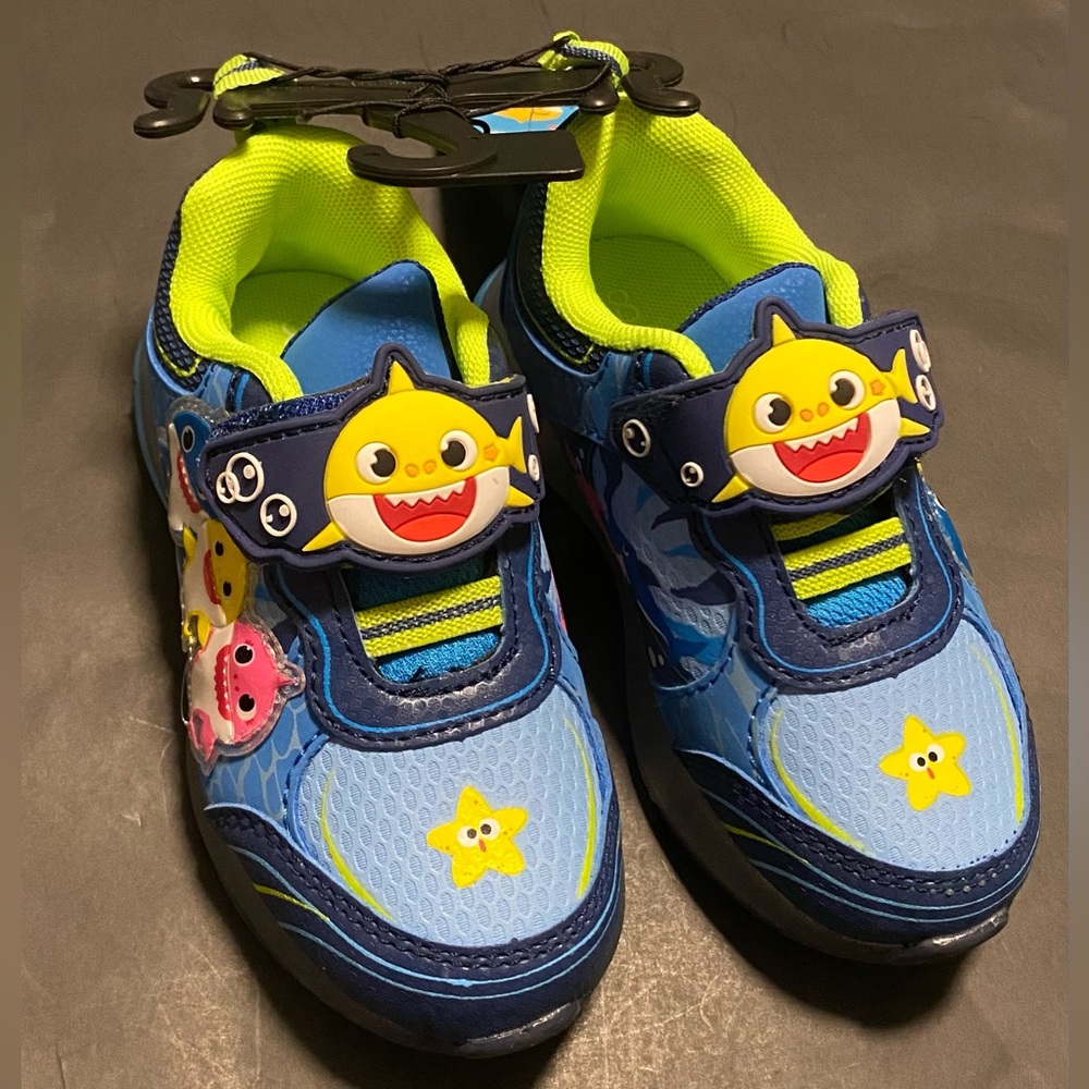 Toddler size 8 Baby Shark light up shoes